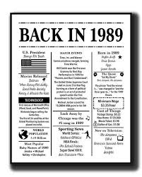 In the meantime, let's play some trivia! 1989 Back In 1989 Black And White Poster Birthday 1989 Facts Etsy Birthday Poster 60th Birthday Birthday Poster Diy