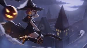 How to draw scary halloween pumpkin. Wallpaper Women Fantasy Girl Witch Hat Women With Hats Fantasy Art Profile Black Dress Thigh Highs Striped Stockings Boots Witches Broom Depth Of Field Bokeh Flying Moonlight Night Gloves Purple Hair