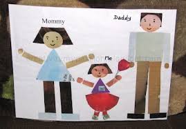 Shape Collage My Family Craft To Art Shape Collage Preschool Family Theme Family Crafts Preschool