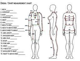 Body Measurement Chart For Sewing Measurement Chart Body