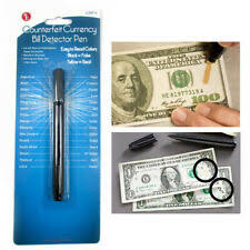 Amazon.com has buddy products counterfeit money detector pen for $1.12. Banknote Counterfeit Bills Checker Fake Money Detector Tester Pen Marker Cash For Sale Online Ebay