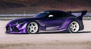 Prior design is already working on giving the new toyota supra a90 a makeover by preparing a custom body kit widening the coupe by a few inches. Very Wide Very Purple 2020 Toyota Gr Supra Is An Attention Seeker Carscoops