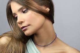 Blue Delicate Bridal Necklace