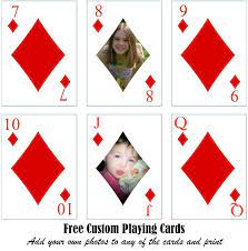 Card games are played using playing cards and are split between various main categories. Free Printable Custom Playing Cards Add Your Photo And Or Text