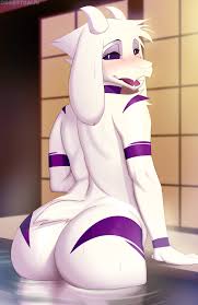 Rule 34 - 1boy 1boys Anthro Asriel Dreemurr Asriel Dreemurr (god Form) Ass  Big Ass Black Sclera Blush Bovid Bovine Desertkaiju Fat Ass Fur Furry Furry  Only Horns Large Ass Looking At