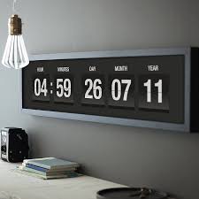 Giant Digital Clock With Flip Numbers Google Search Modern Wall Clock Design Wall Clock Design Wall Clock Modern
