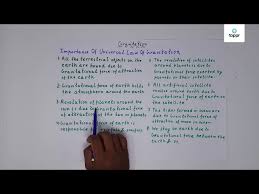 Importance Of Universal Law Of Gravitation In Hindi Physics Video Lectures