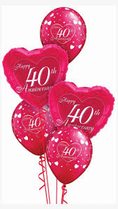 Here are some 40th wedding anniversary ideas and symbols to help you choose gifts associated with your 40th ruby marriage anniversary that will be both 40th anniversary gemstone: Ruby 40 Wedding Anniversary Balloon Display Happy 40th Anniversary Transparent Png 2501x3334 Free Download On Nicepng