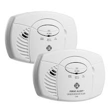 This device will alarm when high levels of toxic gas are being produced. First Alert 2117529 Carbon Monoxide Alarm Pack Of 2 Diy At B Q