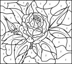 Printable sock monkey coloring pages. Rose Coloring Page Rose Coloring Pages Color By Numbers Coloring Pages