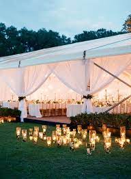 Real Weddings Beautiful Outdoor Wedding Wedding Lights Tent Wedding Reception