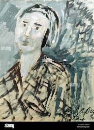 Replication of A portrait by Vladimir Yakovlev Second Avant garde  exhibition private collection from Moscow Paris Tbilissi and Stock Photo