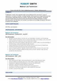 Get this medical cv template and free download it in word. Medical Lab Technician Resume Samples Qwikresume