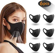 6 Pack Face Masks Anti Dust Mask With Breathing Valve Skin Friendly Unisex Mouth Mask Reusable Washable Masks For Running Cycling Outdoor Activities Bla Easy Face Mask Diy Purifying Face Mask