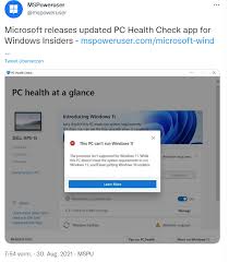 For help resolving performance issues on your windows pc, see tips to improve pc performance in windows. Windows 11 Pc Health App Updated Release Date And No Updates For Non Compatible Systems Born S Tech And Windows World