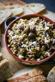 This Chunky Olive Tapenade Is Flavored With Lemon Infused Olive Oil And Tangy Feta A Memorable Party Appe Olive Tapenade Recipe Olive Tapenade Tapenade Recipe