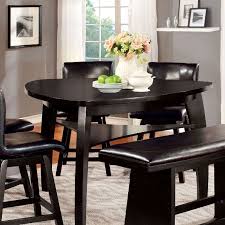 Hurley Cm3433pt Black Wood Triangular Counter Height Table Furniture Of A Counter Height Dining Table Counter Height Dining Table Set Counter Height Table Sets