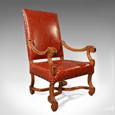 Leather reading armchair in cognac brown with studs £ 700.00 read more; London Fine Antiques Large Antique Leather Armchair Walnut Frame French 19th Century Circa 1880 Amazon Co Uk Kitchen Home