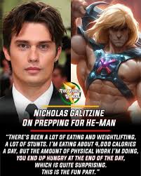 Nicholas Galitzine is bulking up for his role as He-Man in the 'Masters of  The Universe' movie