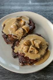 Garnish with chopped thyme, parsley or rosemary if desired. Pan Seared Steak Creamy Mushroom Gravy Ang Sarap