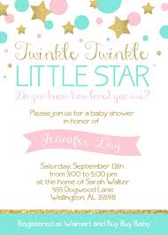 Twinkle Twinkle Little Star Baby Shower 5x7 Invitation Custom Digital Printable File Pink And Glittery Gold Stars Boy Or Girl Neutral Star Baby Shower Invitations Baby Shower Invitations Star Baby Showers