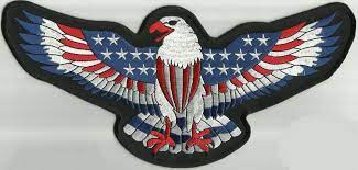 Large American Flag Eagle Motorcycle Biker Jacket Vest Military Back Patch Large American Flag American Flag Eagle American Flag