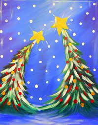 This unique piece of modern christian art by j.kirk richards features mary holding the baby jesus. Original Modern Christmas Tree Seasonal By Galleryoffbroadway House Interior Designs Christmas Paintings Christmas Tree Canvas Christmas Tree Painting
