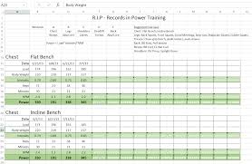 Free excel templates and spreadsheets for sports and health. Hp 1 Records In Power R I P Training