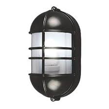 Bulkhead lights are an excellent addition to your lighting systems, offering protection both in outdoor and indoor environments against things like damp, dust and other kinds of elemental damage. Caged Bulkhead Wall Light Black 240v Bulkhead Fittings Screwfix Com Bulkhead Wall Light Bulkhead Lights Wall Lights