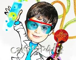 Science Cake Topper stick, Custom Mad scientist party for boys, Laboratory  party decor K1