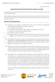 Todas tus dudas serán respondidas en esta transmisión en vivo. Consuladoespanaquito A Twitter Atencion Coe Modifica Protocolo De Ingreso Ecuador Se Exige Prueba Pcr O Prueba De Antigenos Realizada En Las 72hrs Previas Al Viaje Salvo Vacunacion Completa Contra El Covid En