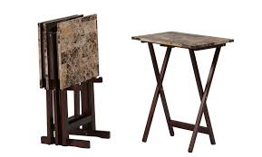 Maybe you would like to learn more about one of these? Up To 36 Off On Faux Marble Tv Tray Table Set Groupon Goods