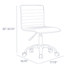 With this task chair, working from home or tackling that diy project just got a little more comfortable (and stylish). Low Back Armless White Ribbed Leather Designer Swivel Task Computer Desk Chair Ebay