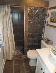 I Like The Tile Work But Not So Much The Glass Really Dig The Idea Of A Walk In Shower Remodeling Mobile Homes Mobile Home Renovations Mobile Home Makeovers