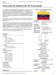 Es posible que esta página no contenga todos los componentes del trabajo original (pies de página, avanzadas formulas matemáticas, esquemas o tablas complejas, etc.). Seleccion De Baloncesto De Venezuela Wikipedia La Enciclopedia Libre Deportes Equipos Deportivos Nacionales