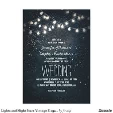 Lights And Night Stars Vintage Elegant Wedding Invitation Zazzle Com Elegant Wedding Invitations Vintage Wedding Invitations Starry Night Wedding