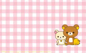 Pink Plaid Rilakkuma Rilakkuma Wallpaper Cute Blue Wallpaper Cute Desktop Wallpaper