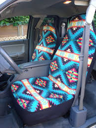1 Set Of Native Blanket Strips Turquoise Print Seat Covers And Steering Wheel Cover Customs Made Hippie Car Jeep Seats Jeep Seat Covers