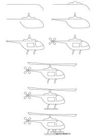 Drawing Helicopter Kinder Zeichnen Einfach Zeichnen Malen Und Zeichnen