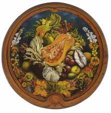 In this painting, frida paints cactus fruits to show her feelings and struggle. Still Life Round By Frida Kahlo