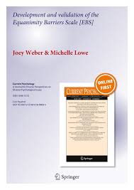 I have more than 23 years of experience helping people understand their options of medicare coverage. Pdf Development And Validation Of The Equanimity Barriers Scale Ebs