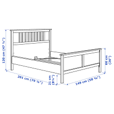 Have in mind that the bed frame or bed base can be wider than the mattress width. Hemnes Black Brown Lonset Bed Frame Standard Double Ikea