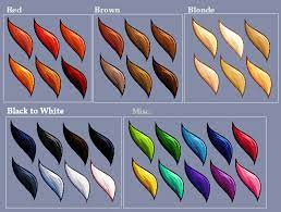 Hair Colour Swatches By Lizalot On Deviantart Hair Color Swatches Anime Hair Color Color Swatches