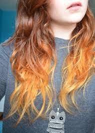 If you have very dark hair, i recommend doing one bleach treatment, and then either: Dip Dyed Orange Hair Color Hair Hair Styles