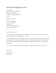 A cover letter is at least as important as a resume in helping you land an interview for the job you want. Hotel Job Resignation Letter Template Free Download Free Pdf Books
