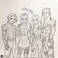 Customize the letters by coloring with markers or pencils. Pin By Maria Florencia Girardi On Disney Movies Descendants Coloring Pages Disney Drawings Cute Drawings
