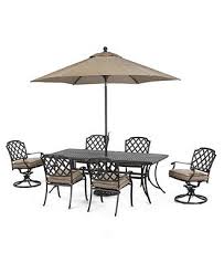 Grove Hill Outdoor Patio Furniture 7 Piece Dining Set 84 X38 Oblong Table 4 Dining C Outdoor Dining Chairs Outdoor Dining Furniture Outdoor Patio Furniture