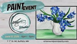 Irises Painting at Art Around Studio!