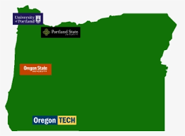 Portland State University On Oregon Map Hd Png Download Kindpng