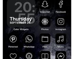 150 Ios 14 Homepage App Icons Black App Icons Ios Homescreen Etsy App Icon Cover App Black App
